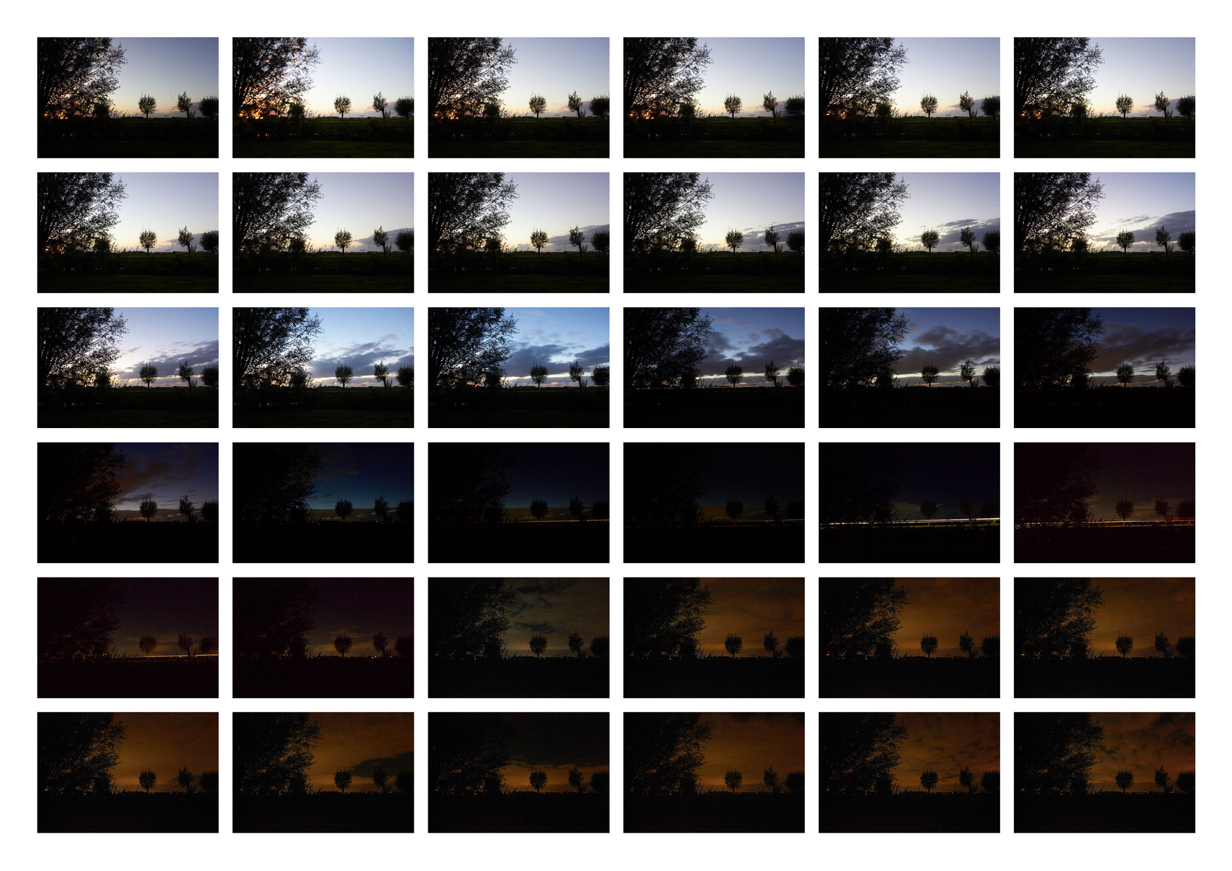 From Dusk till Glow, Time-lapse sequence